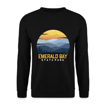 State Park California Emerald Bay Camping Nevada - Unisex Sweatshirt - black - Front - Alina (178cm) & Michal (187cm)