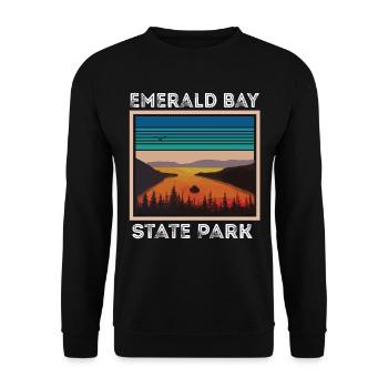 California State Park Lake Tahoe Emerald Bay Neva - Unisex Sweatshirt - black - Front - Alina (178cm) & Michal (187cm)