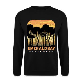 California State Park Camping Emerald Bay Nevada N - Unisex Sweatshirt - black - Front - Alina (178cm) & Michal (187cm)