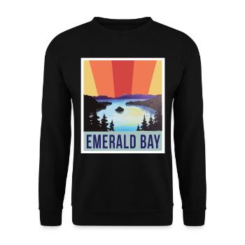 Emerald Bay Nevada Camping California State Park L - Unisex Sweatshirt - black - Front - Alina (178cm) & Michal (187cm)