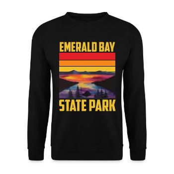 Lake Tahoe Emerald Bay Nevada California Staatspa - Unisex Sweatshirt - black - Front - Alina (178cm) & Michal (187cm)