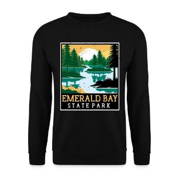 State Park Nevada Emerald Bay California Camping - Unisex Sweatshirt - black - Front - Alina (178cm) & Michal (187cm)