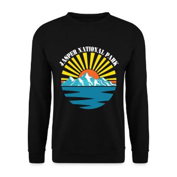 Jasper Alberta National Park Canada Icefields Wasse - Unisex Sweatshirt - black - Front - Alina (178cm) & Michal (187cm)
