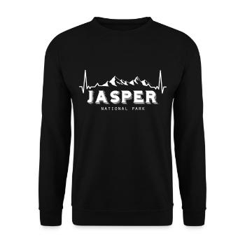 Jasper National Park Alberta Canada Camping Souveni - Unisex Sweatshirt - black - Front - Alina (178cm) & Michal (187cm)