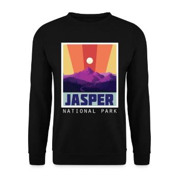 Parc national Jasper Icefields Parkway Canada Alber - Sweat-shirt Unisexe - noir - Devant - Alina (178cm) & Michal (187cm)