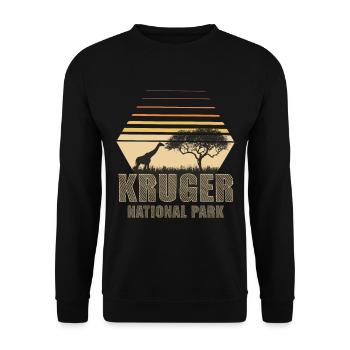 Parc national Kruger Afrique du Sud Girafe Faune Saf - Sweat-shirt Unisexe - noir - Devant - Alina (178cm) & Michal (187cm)