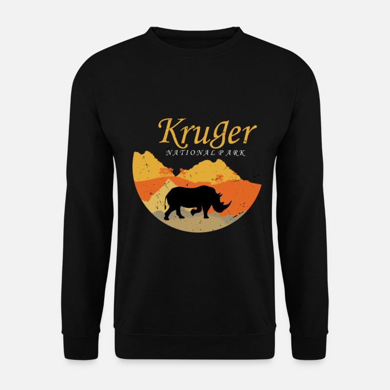 Rhino Africa Krüger Nationalpark Safari Big Five S - Unisex Pullover - Schwarz