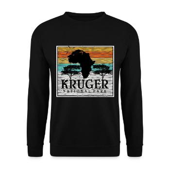 Parc national des léopards Afrique Kruger Safari Big Five - Sweat-shirt Unisexe - noir - Devant - Alina (178cm) & Michal (187cm)