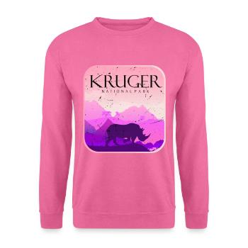 Rhinocéros Parc national Kruger Safari Afrique Big Five - Sweat-shirt Unisexe - rose - Devant