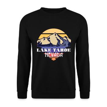 Lake Tahoe Mountains Wildlife Grizzlybär Kaliforni - Unisex Pullover - Schwarz - Vorne - Alina (178cm) & Michal (187cm)