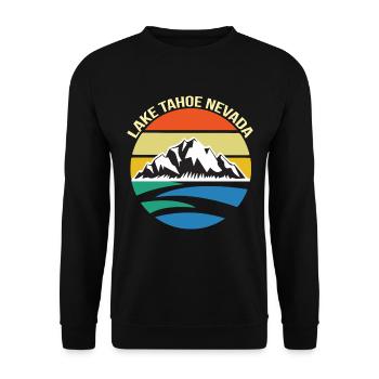 Berge Lake Tahoe Kalifornien Naturcampingwanderung - Unisex Pullover - Schwarz - Vorne - Alina (178cm) & Michal (187cm)