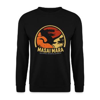 Masai Mara Nationalreservat Kenia Serengeti Wildti - Unisex Pullover - Schwarz - Vorne - Alina (178cm) & Michal (187cm)
