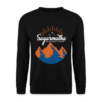 Sagarmatha Parc national de l’Everest Népal Tibet Neige - Sweat-shirt Unisexe - noir - Devant - Alina (178cm) & Michal (187cm)