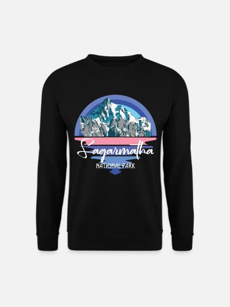 Parc national de l’Everest Sagarmatha Mountains au Tibet Nep - Sweat-shirt Unisexe - noir