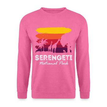 Serengeti Retro National Park Africa Giraffe Safari - Sweat-shirt Unisexe - rose - Devant