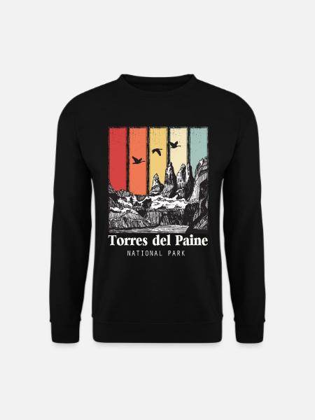 Torres del Paine Nationalpark Patagonien Chile Eis - Unisex Pullover - Schwarz