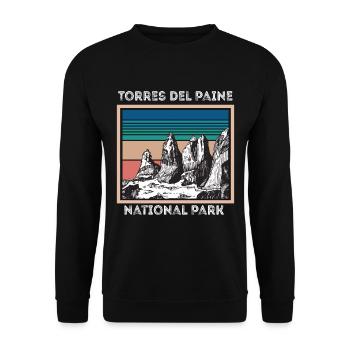 Parc national Torres del Paine, au Chili - Sweat-shirt Unisexe - noir - Devant - Alina (178cm) & Michal (187cm)