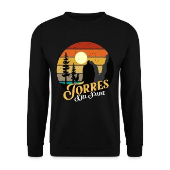 Nationalpark Torres del Paine Patagonien Chile Eis - Unisex Sweatshirt - black - Front - Alina (178cm) & Michal (187cm)