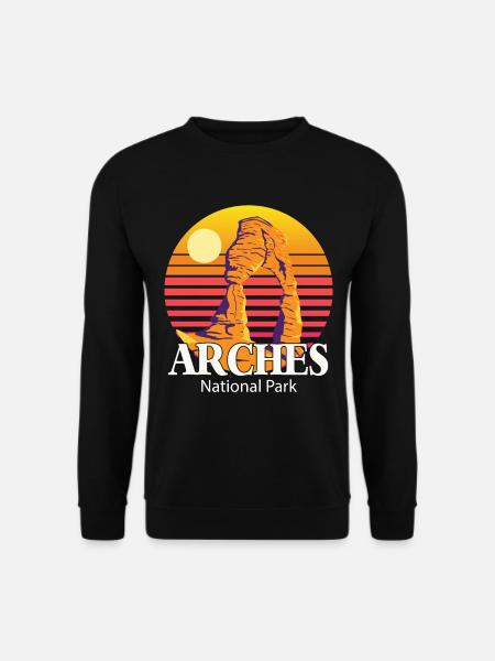 Nationalpark Arches in Utah mit Canyons Mountains - Unisex Pullover - Schwarz