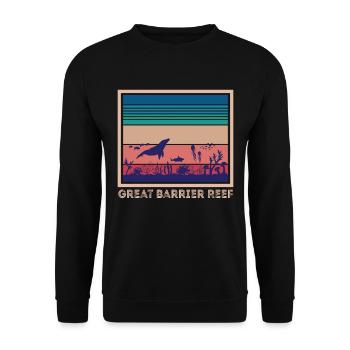 Coral Reef Australia Great Barrier Reef Diving - Unisex Sweatshirt - black - Front - Alina (178cm) & Michal (187cm)