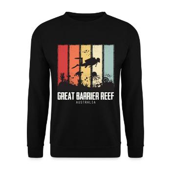 Great Barrier Reef Diving Australia Coral Reef - Unisex Sweatshirt - black - Front - Alina (178cm) & Michal (187cm)