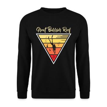 Tauchen Australien Great Barrier Reef Souvenir Tau - Unisex Pullover - Schwarz - Vorne - Alina (178cm) & Michal (187cm)