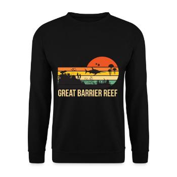 Great Barrier Reef Souvenir Tauchen Australien Kor - Unisex Pullover - Schwarz - Vorne - Alina (178cm) & Michal (187cm)