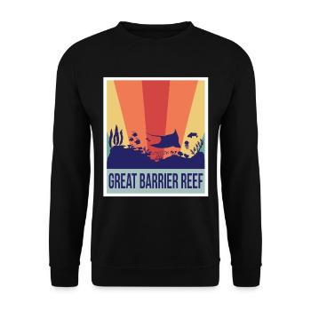 Tauchen Great Barrier Reef Souvenir Australien Tau - Unisex Pullover - Schwarz - Vorne - Alina (178cm) & Michal (187cm)