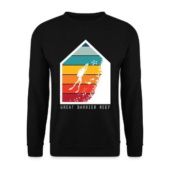Coral Reef Sea Australia Great Barrier Reef Ta - Unisex Sweatshirt - black - Front - Alina (178cm) & Michal (187cm)