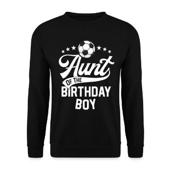 Aunt Of The Birthday Boy Soccer Themed Party - Unisex Sweatshirt - black - Front - Alina (178cm) & Michal (187cm)