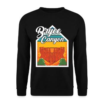 Mur de formation rocheuse de Bryce Canyon Utah - Sweat-shirt Unisexe - noir - Devant - Alina (178cm) & Michal (187cm)