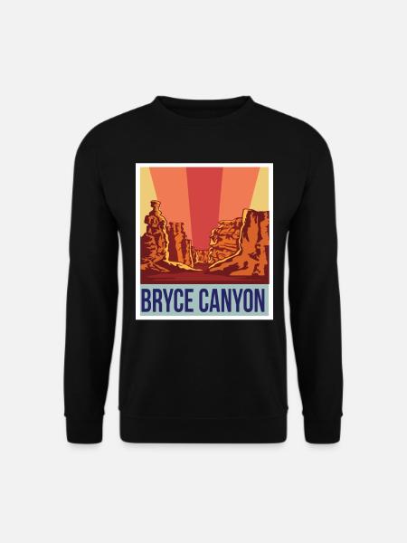 Bryce Canyon Retro Nationalpark Souvenir Utah Fels - Unisex Pullover - Schwarz