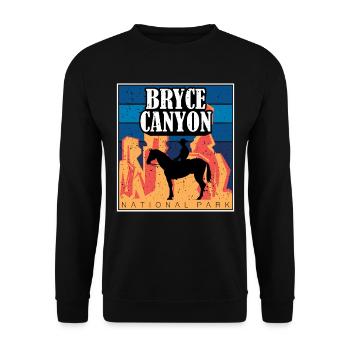 Parc national de Bryce Canyon Utah Souvenir Randonnée - Sweat-shirt Unisexe - noir - Devant - Alina (178cm) & Michal (187cm)