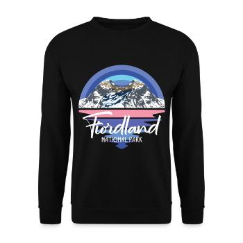Nationalpark Fiordland Souvenir Neuseeland Tourist - Unisex Pullover - Schwarz - Vorne - Alina (178cm) & Michal (187cm)