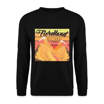 Parc national de Fiordland Nouvelle-Zélande Nature Mountains Wan - Sweat-shirt Unisexe - noir - Devant - Alina (178cm) & Michal (187cm)