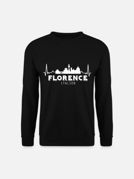 Florenz Herzschlag für Italien Toskana Kathedrale - Unisex Pullover - Schwarz
