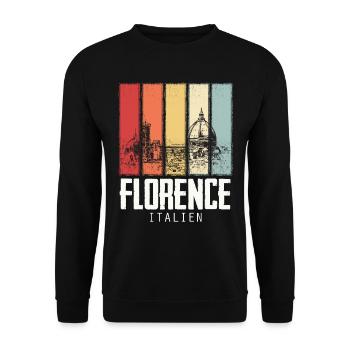Italy Florence Dome Tuscany Cathedral Skyline - Unisex Sweatshirt - black - Front - Alina (178cm) & Michal (187cm)