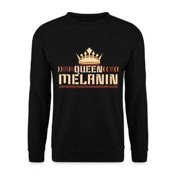Femme noire Reine Mélanine Black Lives Matter F - Sweat-shirt Unisexe - noir - Devant - Alina (178cm) & Michal (187cm)