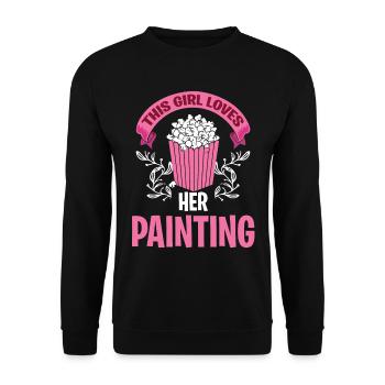 Eat sleep Popcorn Repeat Rice Snack for Movie Nigh - Unisex Sweatshirt - black - Front - Alina (178cm) & Michal (187cm)