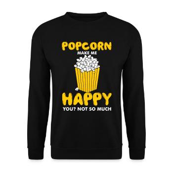 Popcorn Movie Nights Rice Snack Movie Night - Sweat-shirt Unisexe - noir - Devant - Alina (178cm) & Michal (187cm)