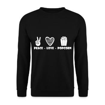 Popcorn Movies Cinema Movie Night Horror - Unisex Sweatshirt - black - Front - Alina (178cm) & Michal (187cm)