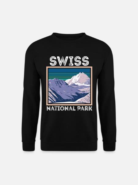Nationalpark Souvenir Schweizer Alpen Schweiz Berg - Unisex Pullover - Schwarz