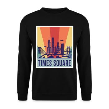 NYC Times Square New York Souvenir New York City T - Unisex Pullover - Schwarz - Vorne - Alina (178cm) & Michal (187cm)