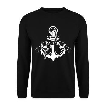 Captain My Anchor mit Seil Nautical Sailor Souveni - Unisex Pullover - Schwarz - Vorne - Alina (178cm) & Michal (187cm)