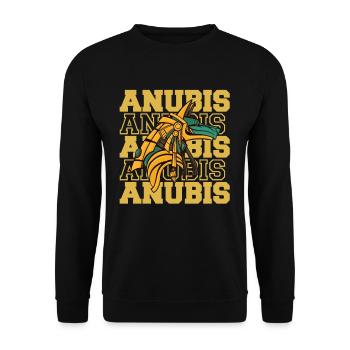 Anubis Altes Ägypten Gott des toten Pharaos Ägypto - Unisex Pullover - Schwarz - Vorne - Alina (178cm) & Michal (187cm)