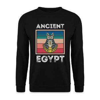Altes Ägypten Anubis Gott des toten Pharaos Ägypto - Unisex Pullover - Schwarz - Vorne - Alina (178cm) & Michal (187cm)