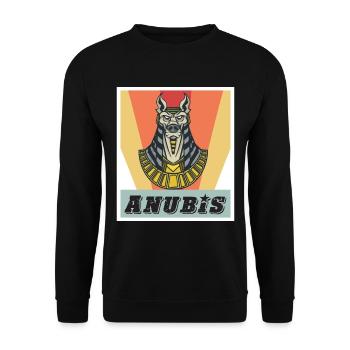 Anubis Ägyptologie Gott des toten ägyptischen Phar - Unisex Pullover - Schwarz - Vorne - Alina (178cm) & Michal (187cm)