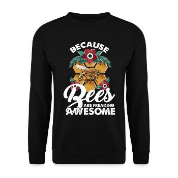 Honey Bee Beekeeping Queen Bee Beekeeper Honey Bee Liebha - Unisex Sweatshirt - black - Front - Alina (178cm) & Michal (187cm)
