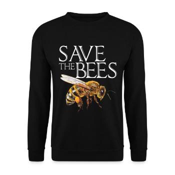 Save The Bees Beekeeping Honey Bee Queen Bee Imk - Unisex Sweatshirt - black - Front - Alina (178cm) & Michal (187cm)