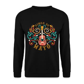 Cinco de Mayo Violin Mexico National Day Mexican F - Unisex Sweatshirt - black - Front - Alina (178cm) & Michal (187cm)